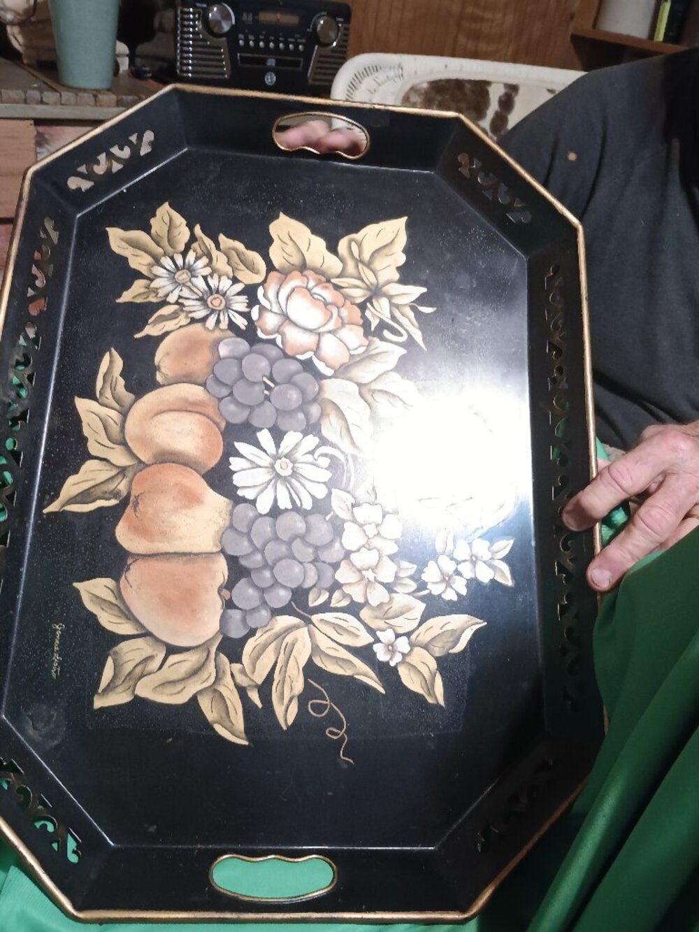 lARGE METAL Serving TRAY